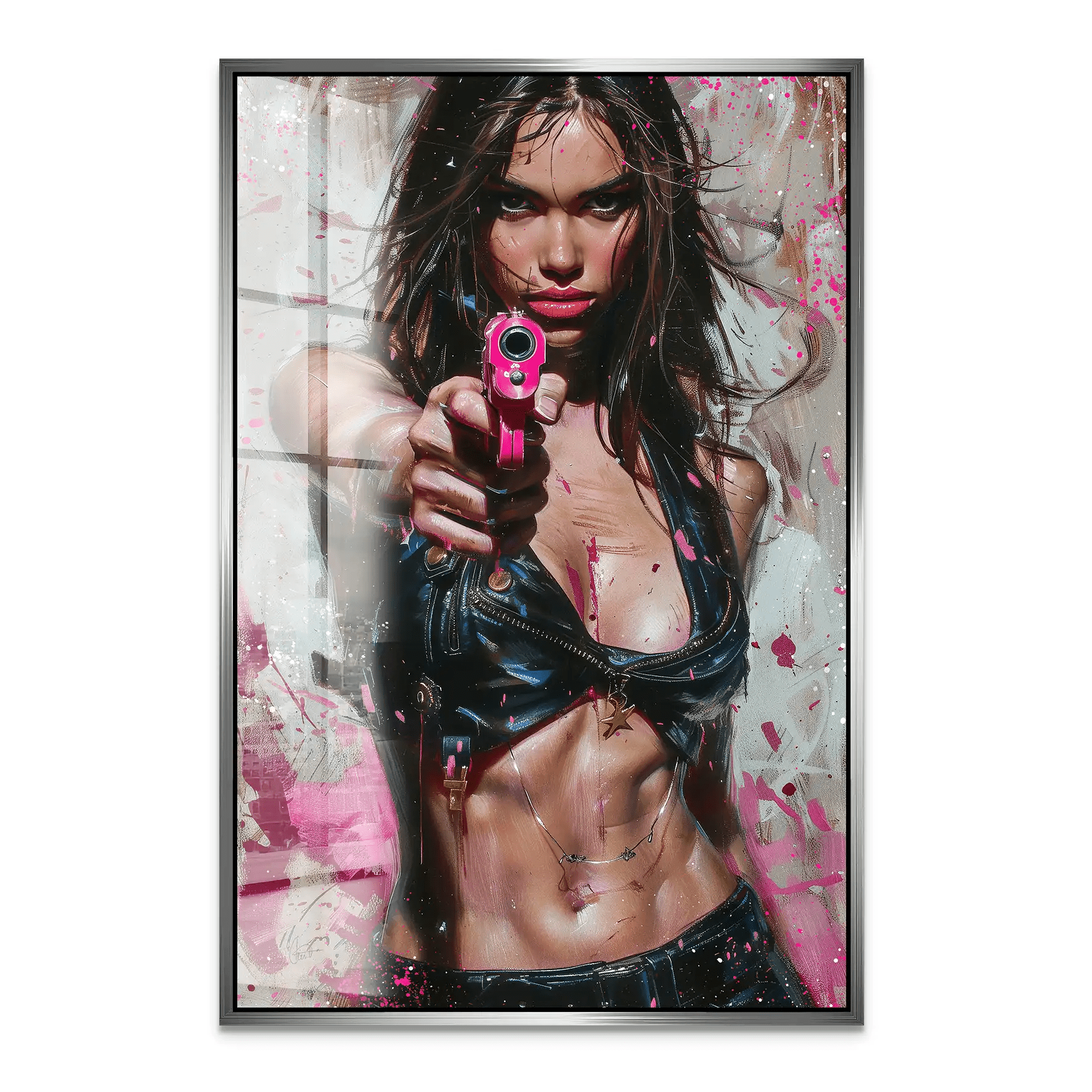 Bad Gun Girl Acrylglas Bild INGALERIE