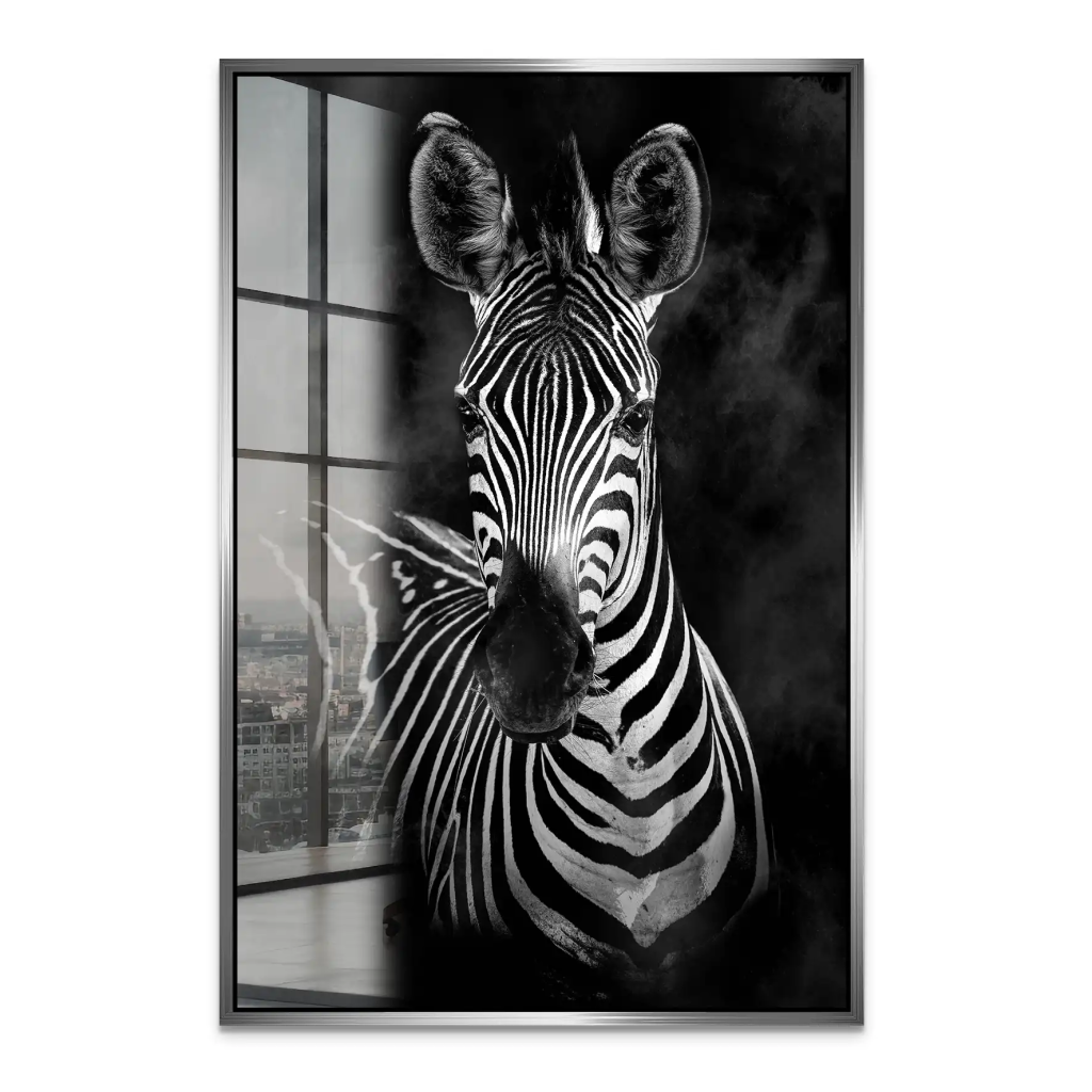 Zebra Black Style Acrylglas Bild INGALERIE