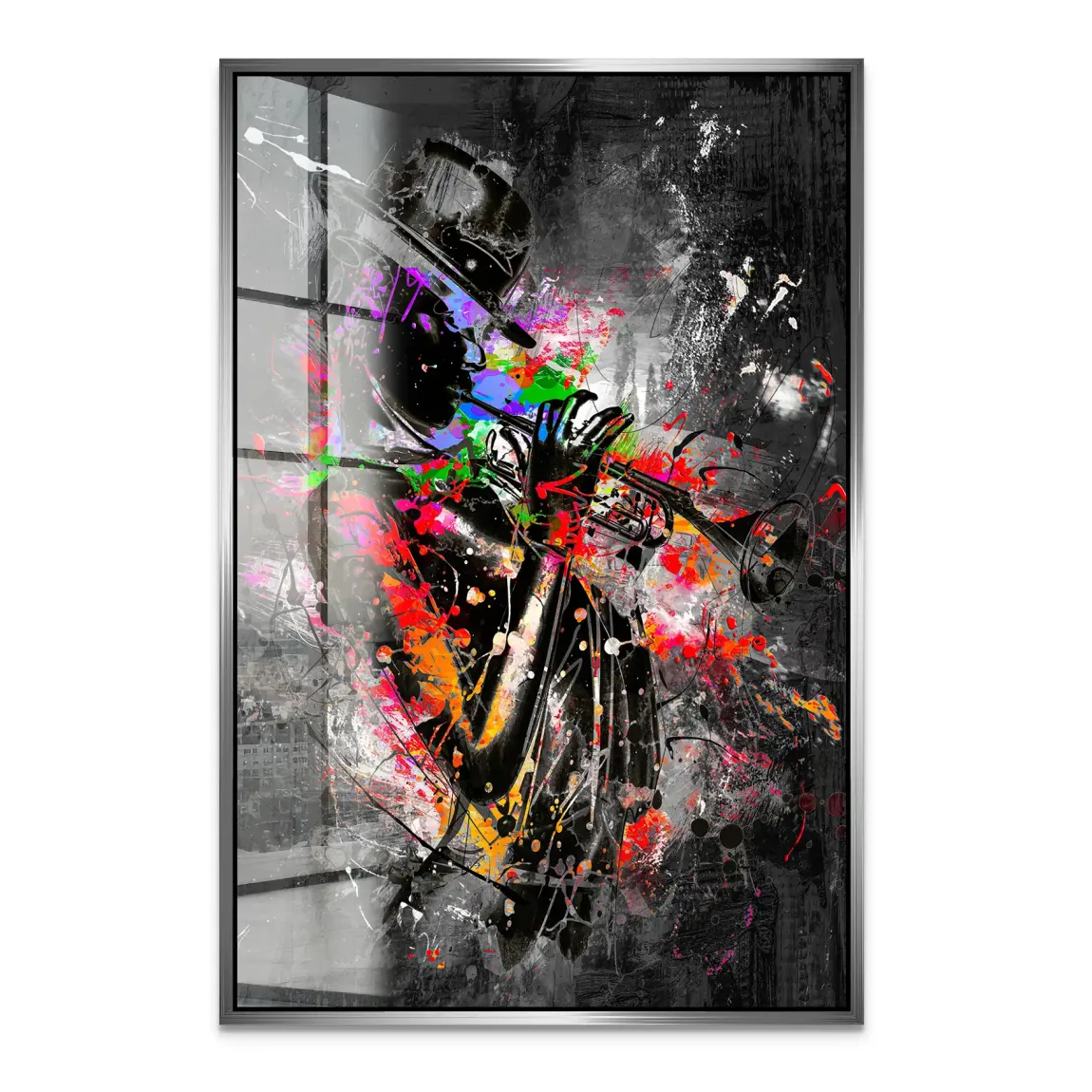 Color Jazz Trompete Acrylglas Bild