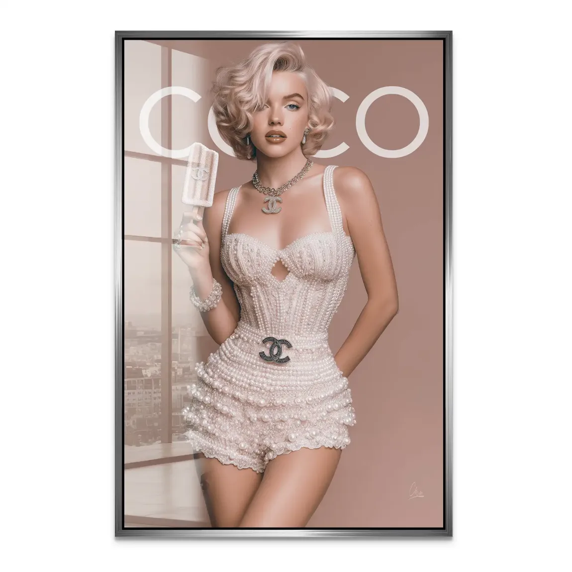Marilyn Monroe Ice Pearl Acrylglas Bild