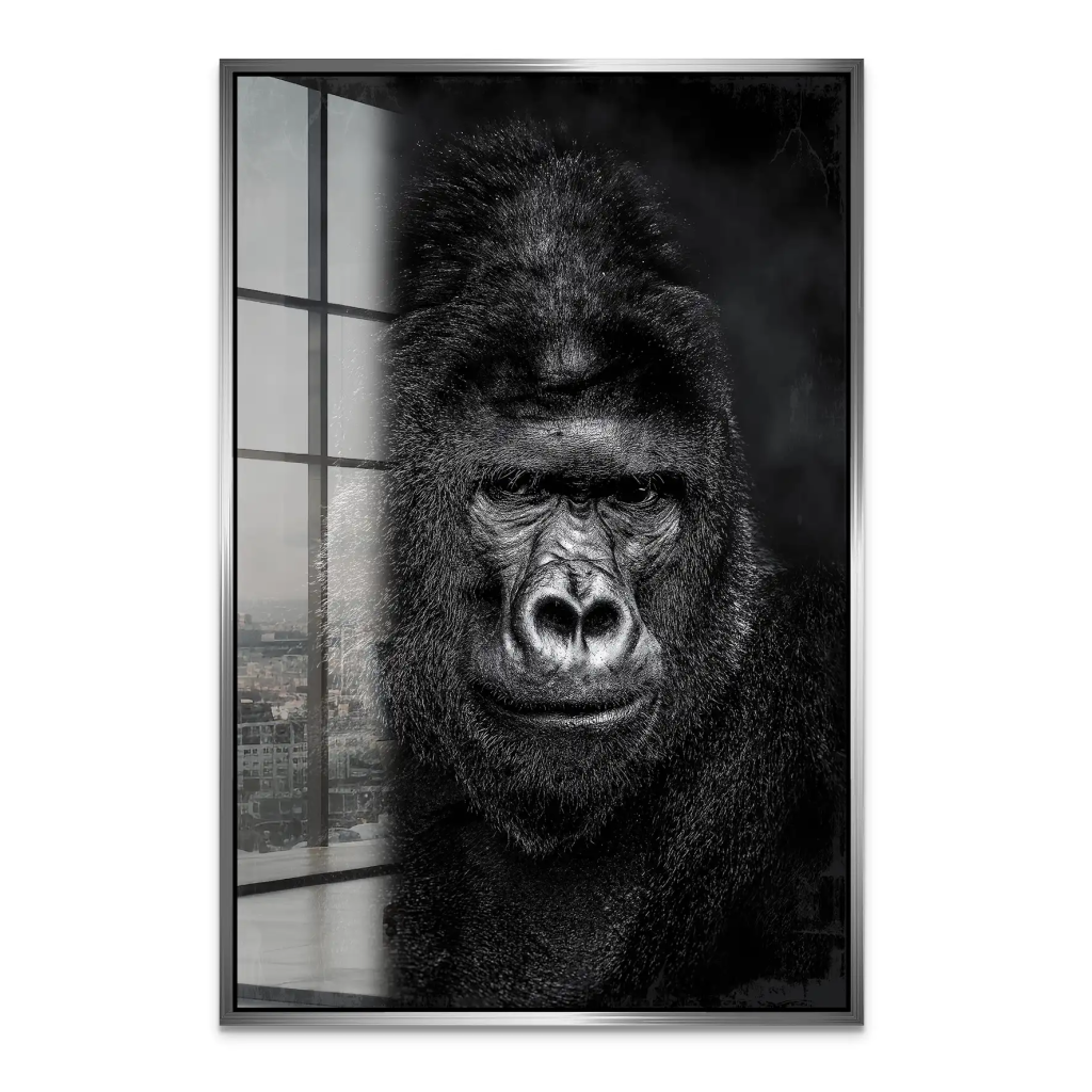 Gorilla Abstrakt Black Style Acrylglas Bild INGALERIE