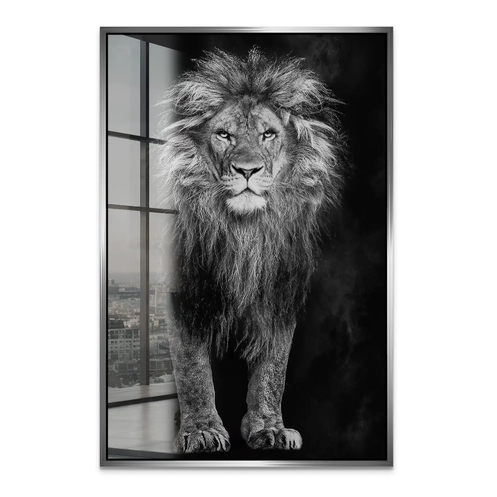 Lion Black Style Acrylglas Bild INGALERIE