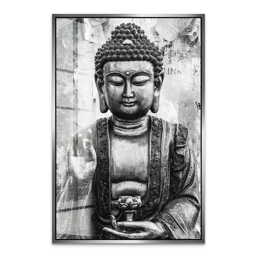 Buddha Black Style Acrylglas Bild INGALERIE