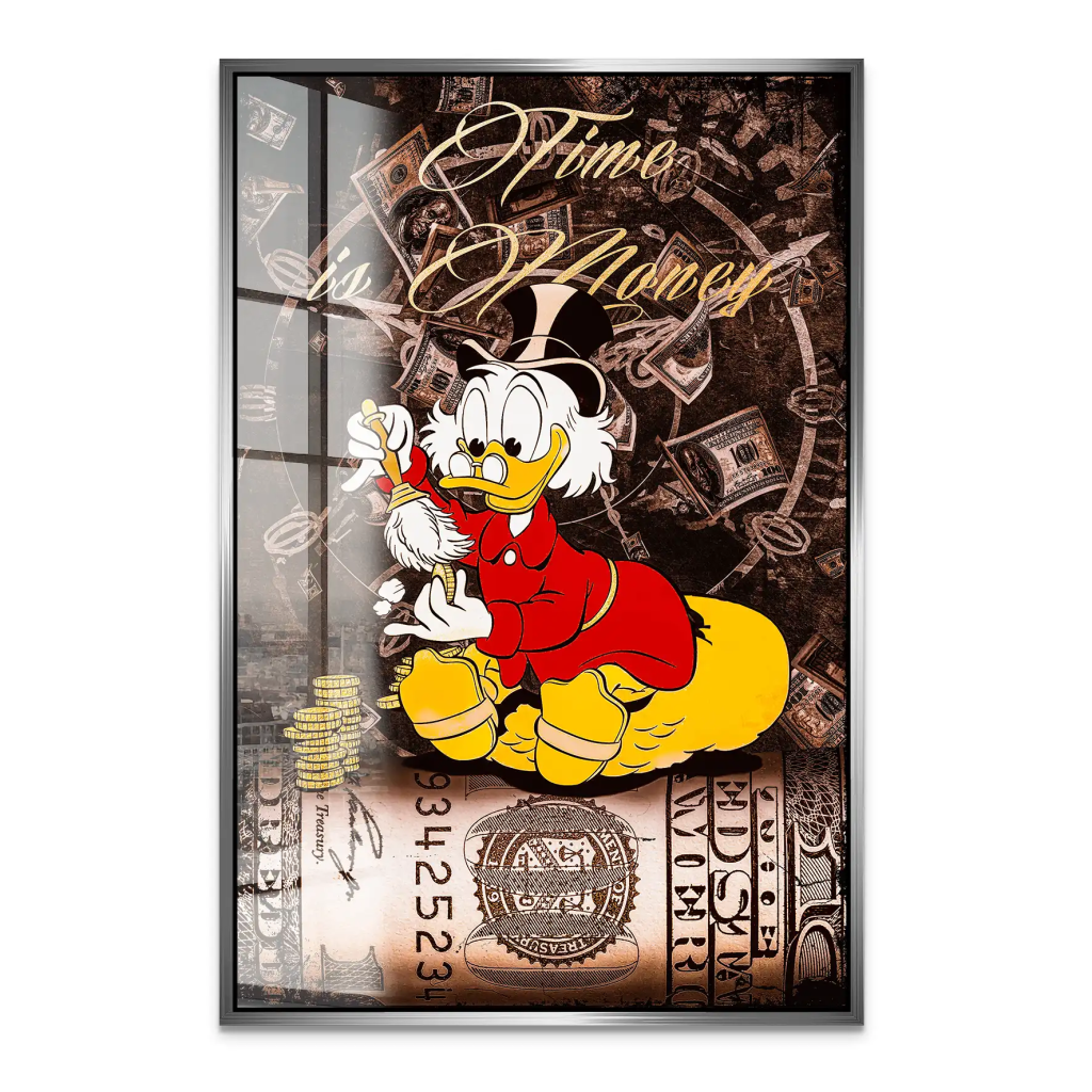 Dagobert Money Vintage Style Acrylglas Bild INGALERIE
