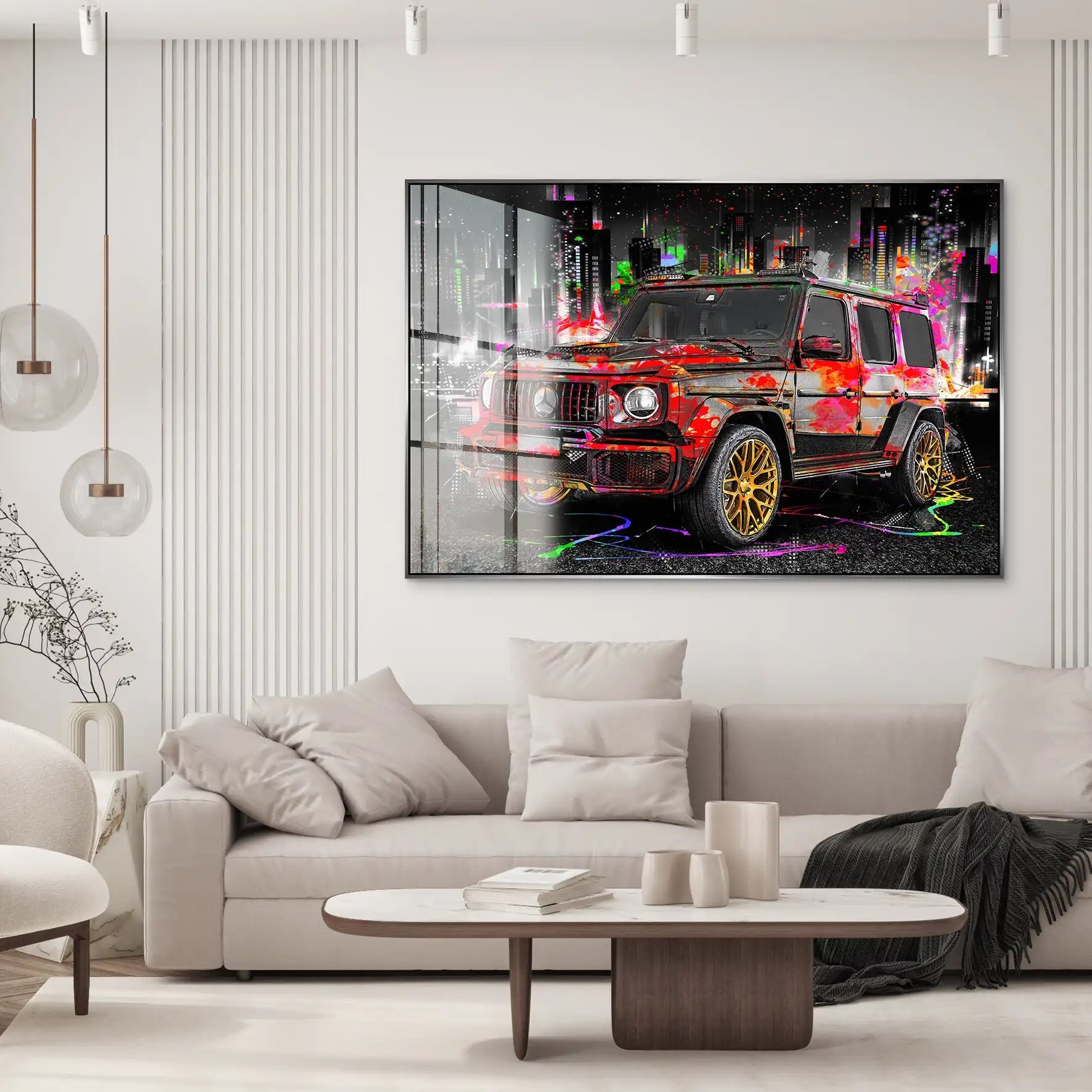 Mercedes G63 Abstrakt Color Acrylglas Bild INGALERIE