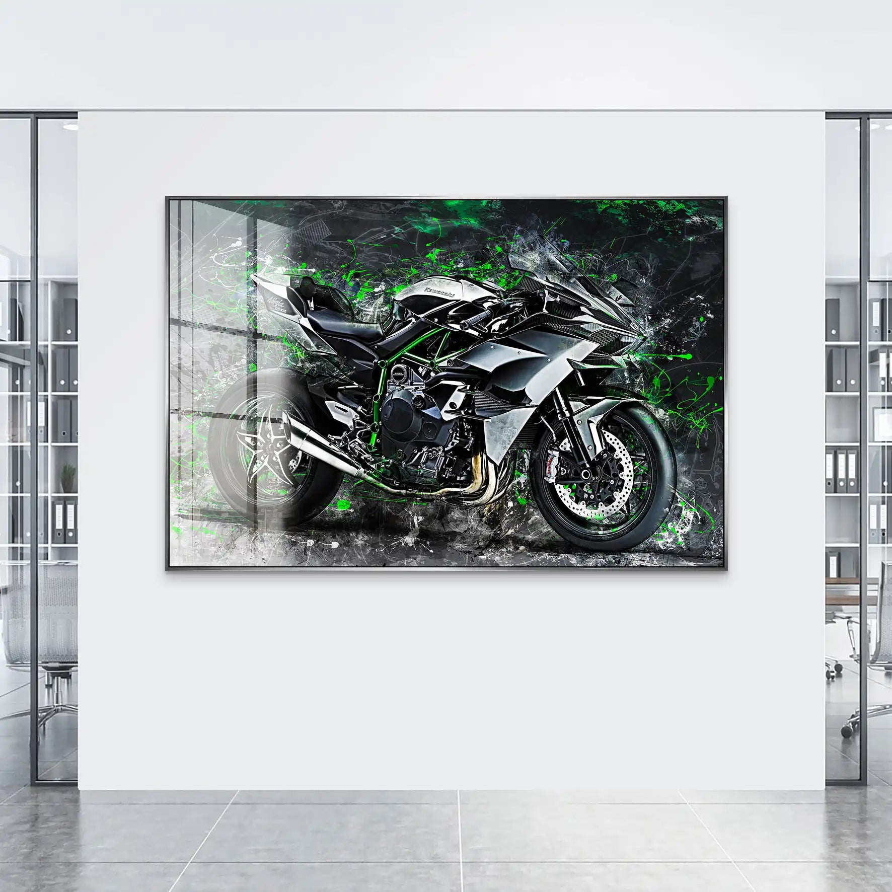 Kawasaki H2 Abstrakt Acrylglas Bild INGALERIE