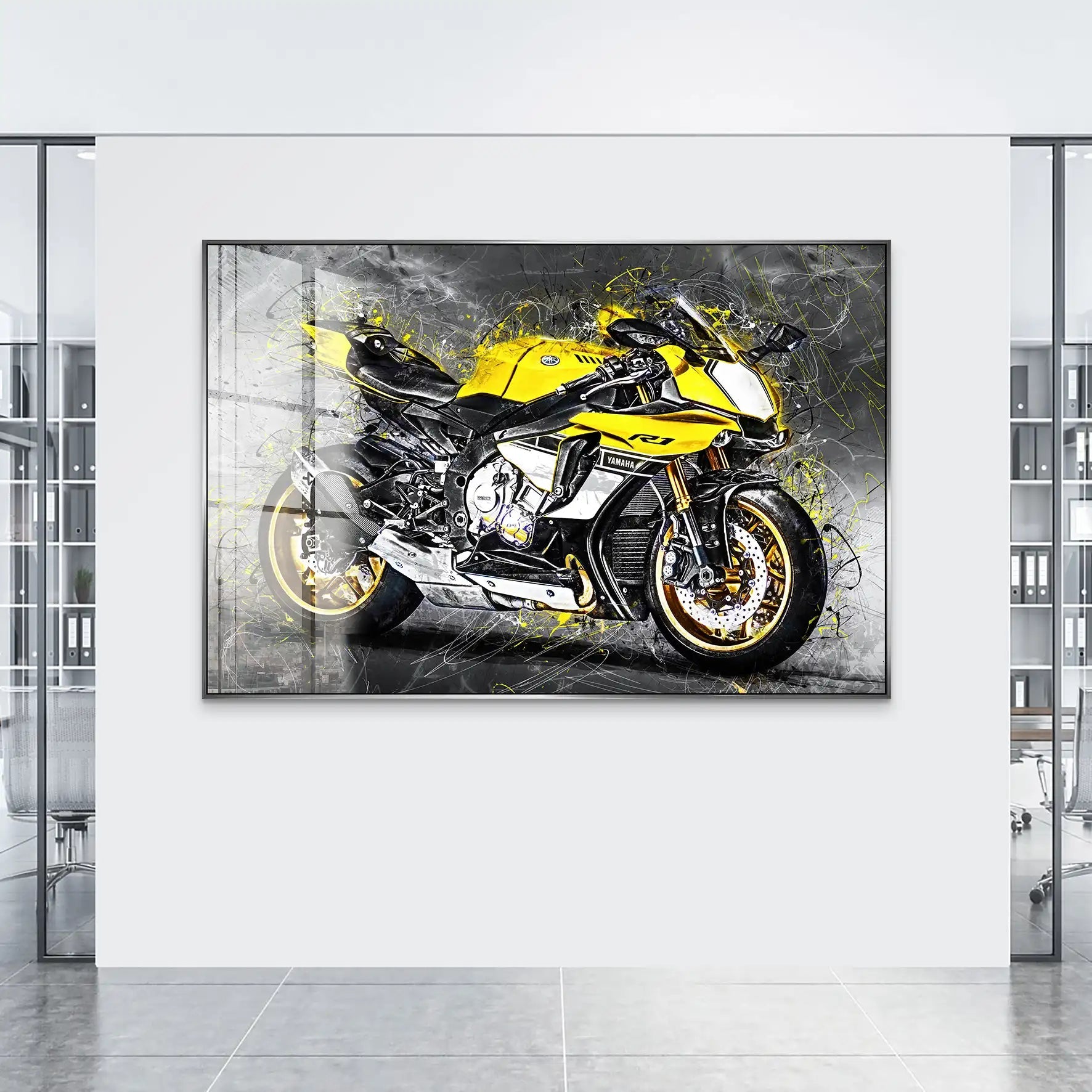 Yamaha R1 Abstrakt Acrylglas Bild INGALERIE