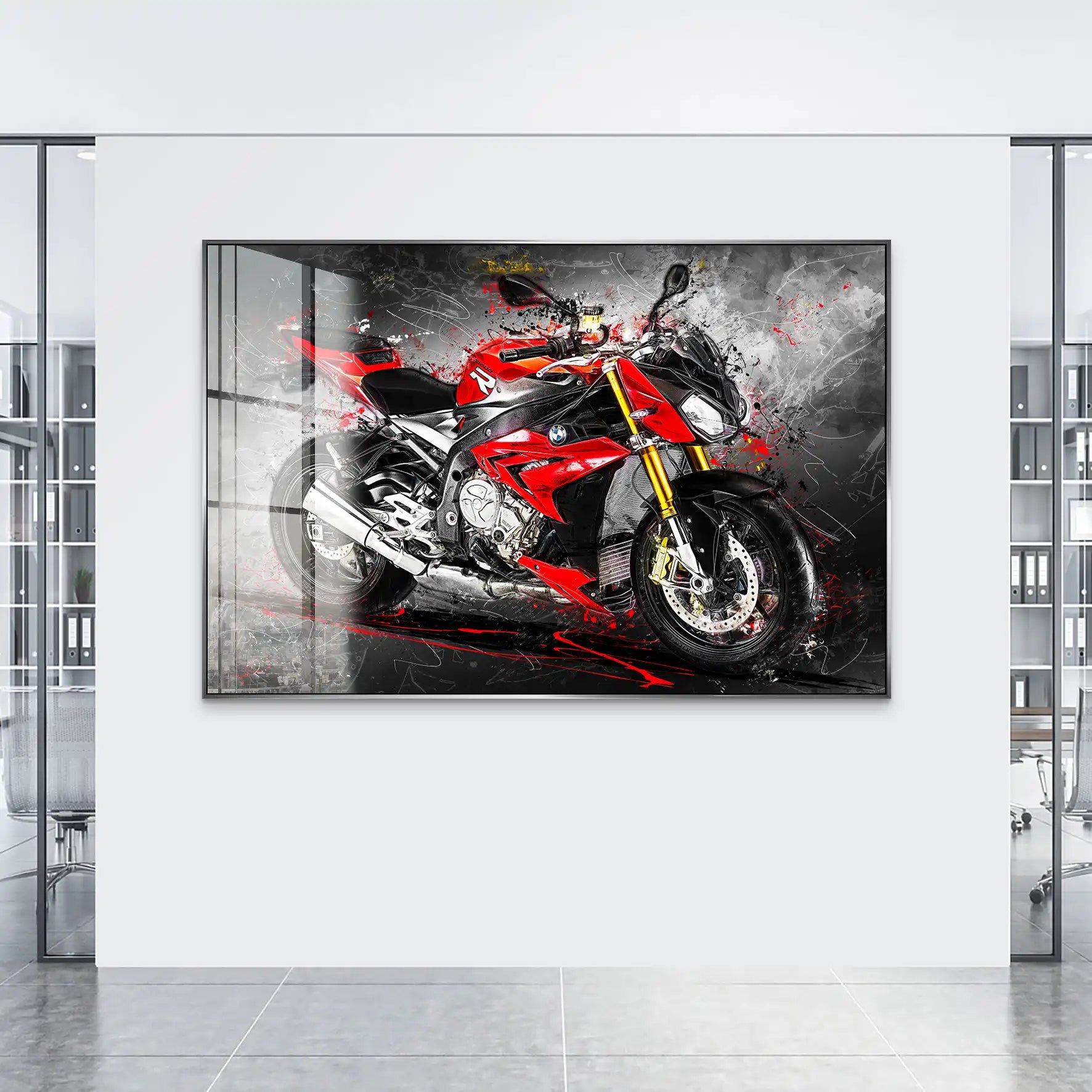 BMW S1000R Abstrakt Acrylglas Bild INGALERIE