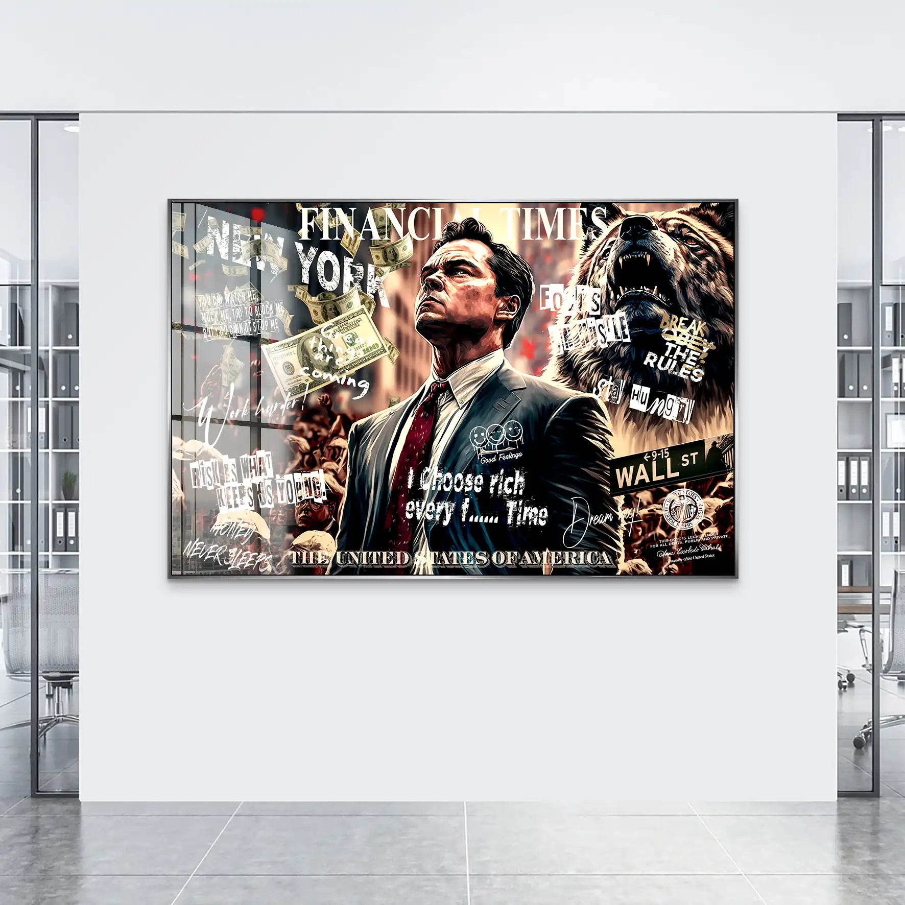 Wolf of Wallstreet Acrylglas Bild INGALERIE