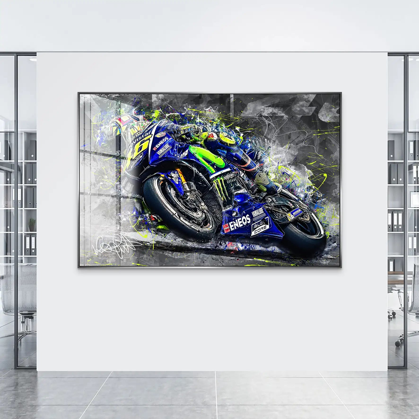 Yamaha Rossi Style Acrylglas Bild INGALERIE