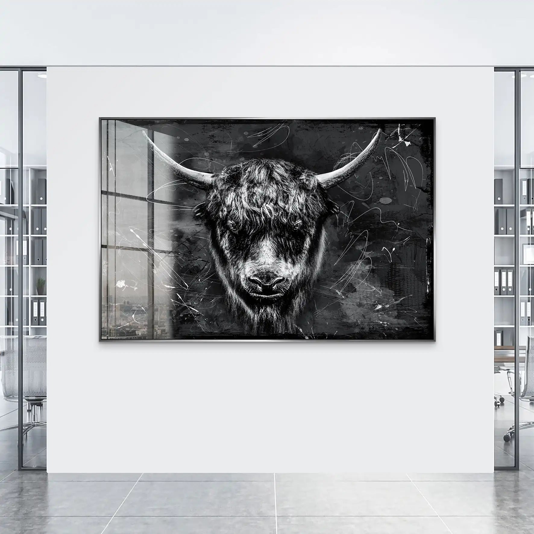 Yak Highland Abstrakt Black Acrylglas Bild INGALERIE