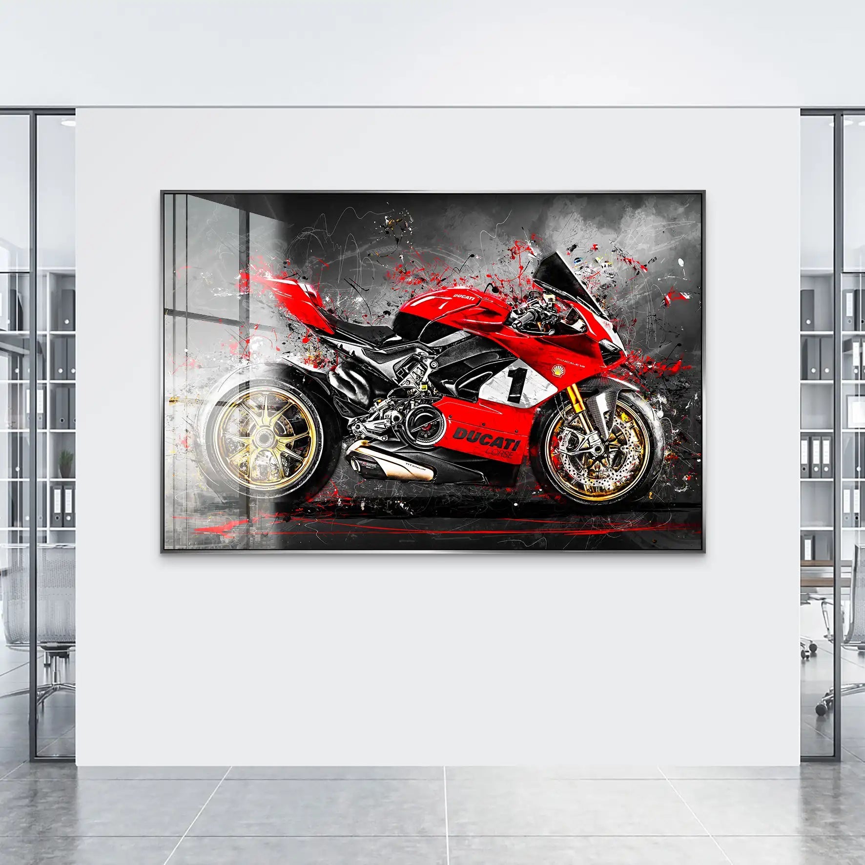 Ducati 916 V4 Abstrakt Acrylglas Bild INGALERIE