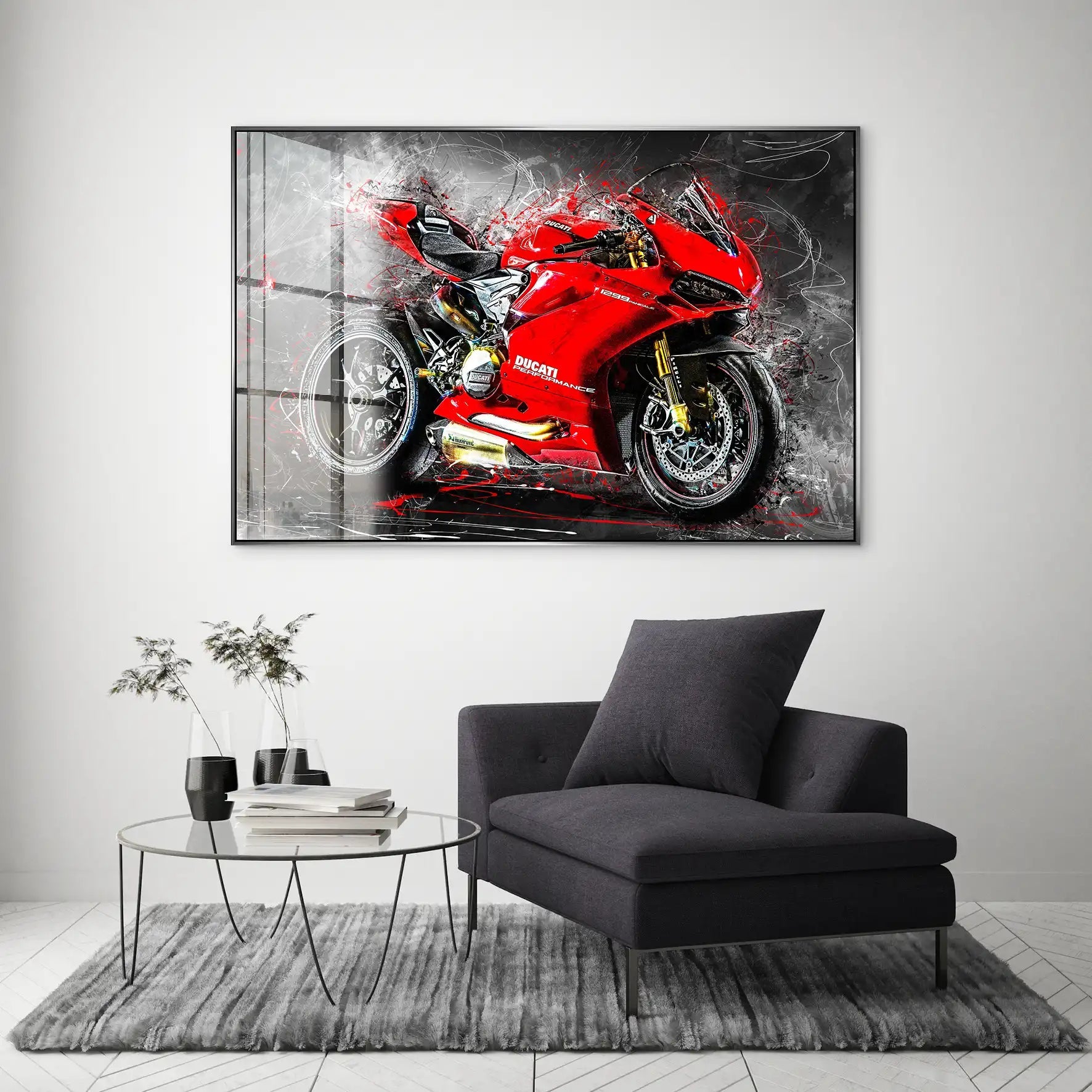 Ducati Panigale 1299 Abstrakt Acrylglas Bild INGALERIE