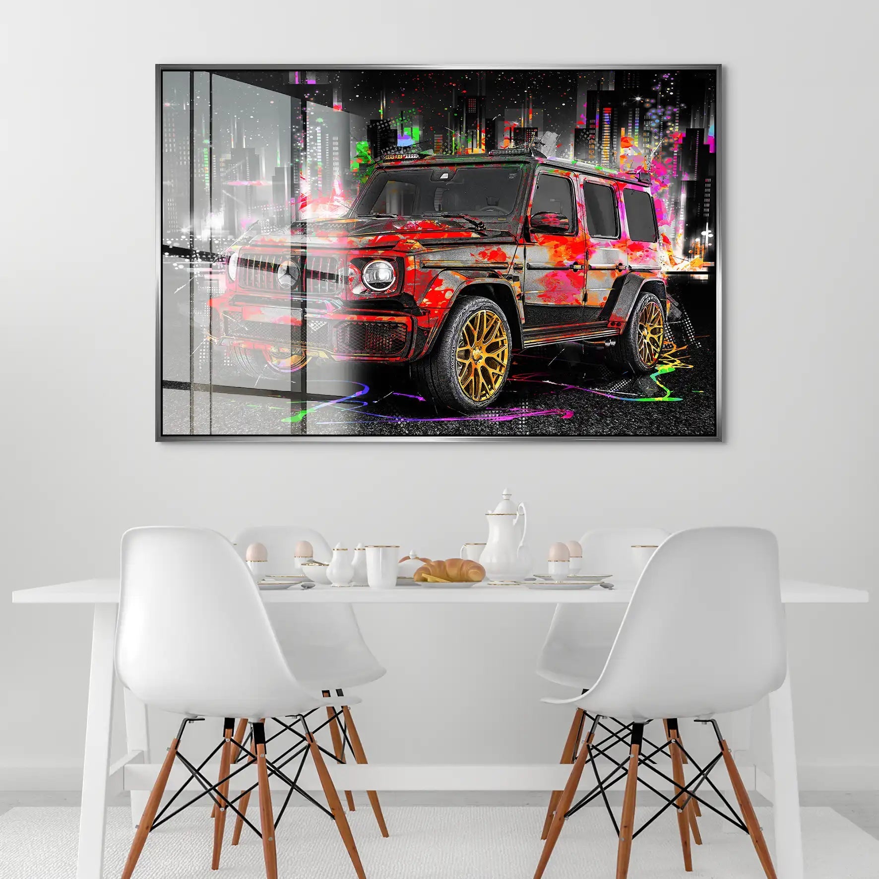 Mercedes G63 Abstrakt Color Acrylglas Bild INGALERIE