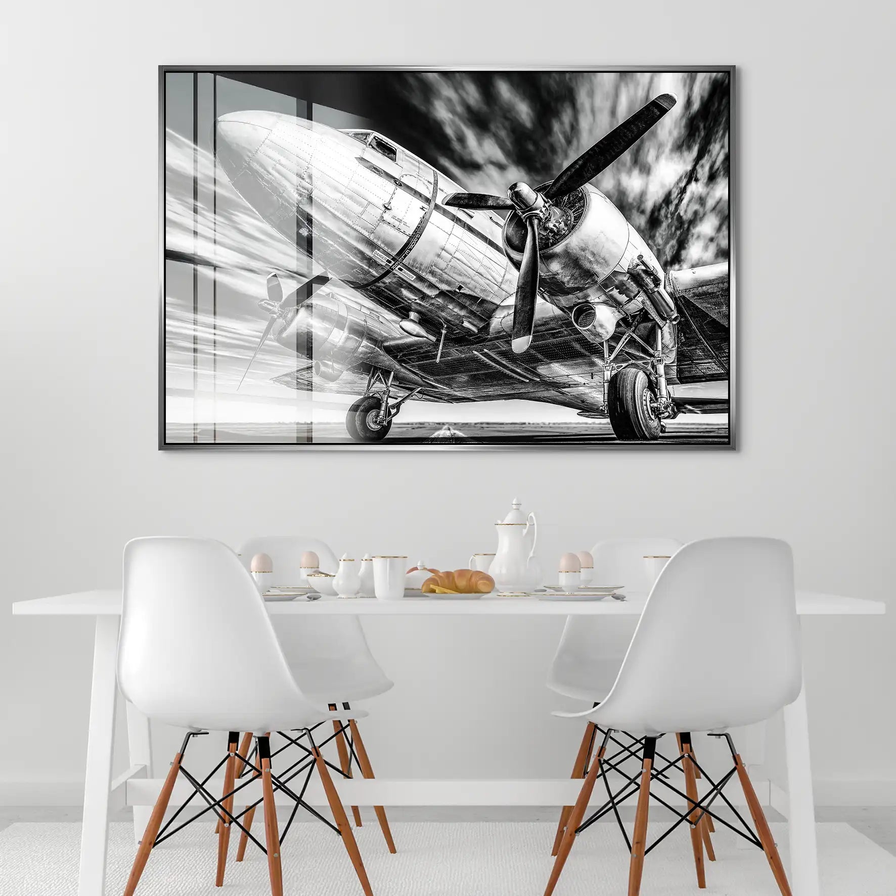 DC3 Old School Flugzeug Acrylglas Bild INGALERIE