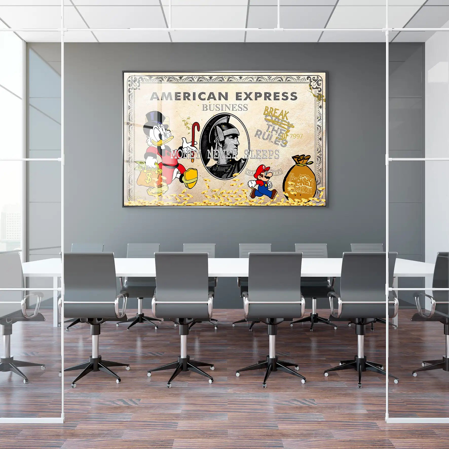 Dagobert Retro Amex Acrylglas Bild INGALERIE