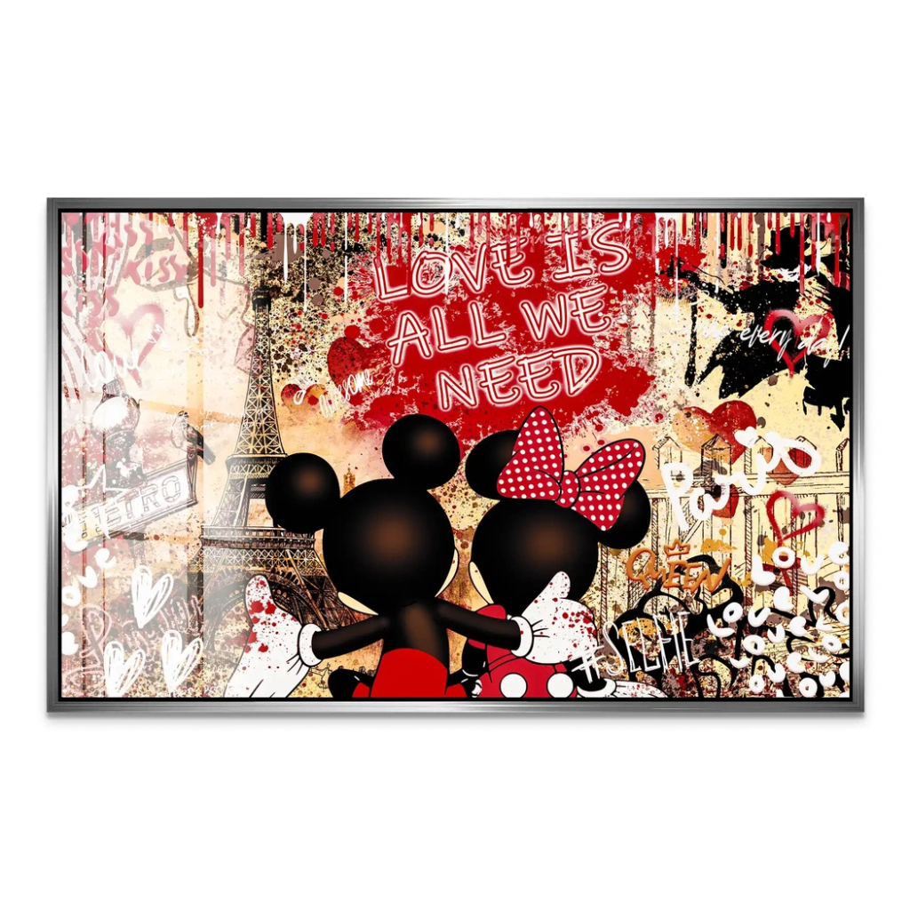 Micky & Minnie Love Retro Acrylglas Bild INGALERIE