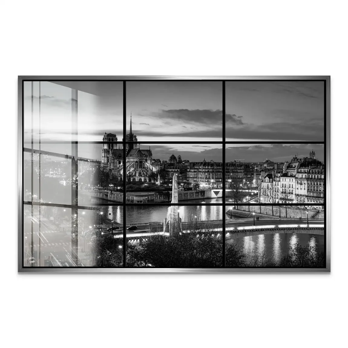 Paris Lights Noir Acrylglas Bild