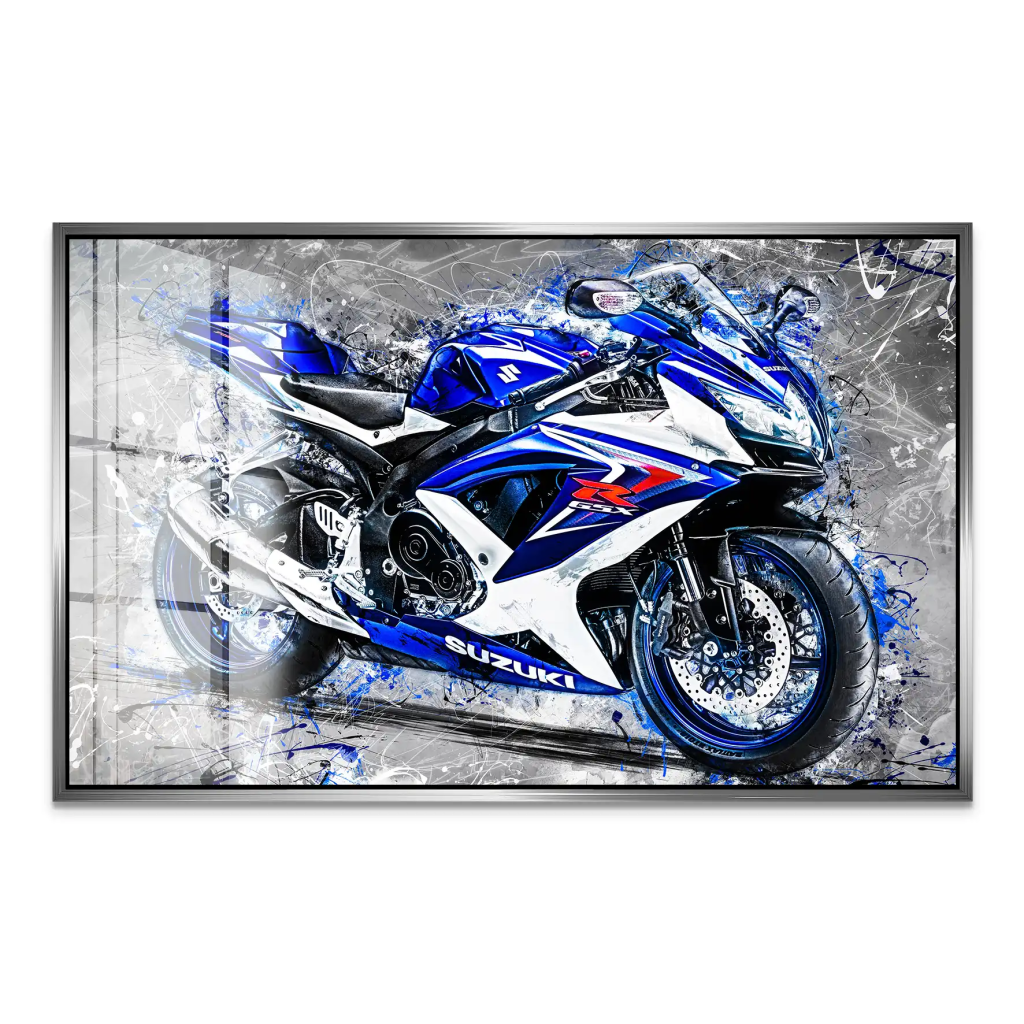 Suzuki GSXR 750 Abstrakt Black Acrylglas Bild INGALERIE