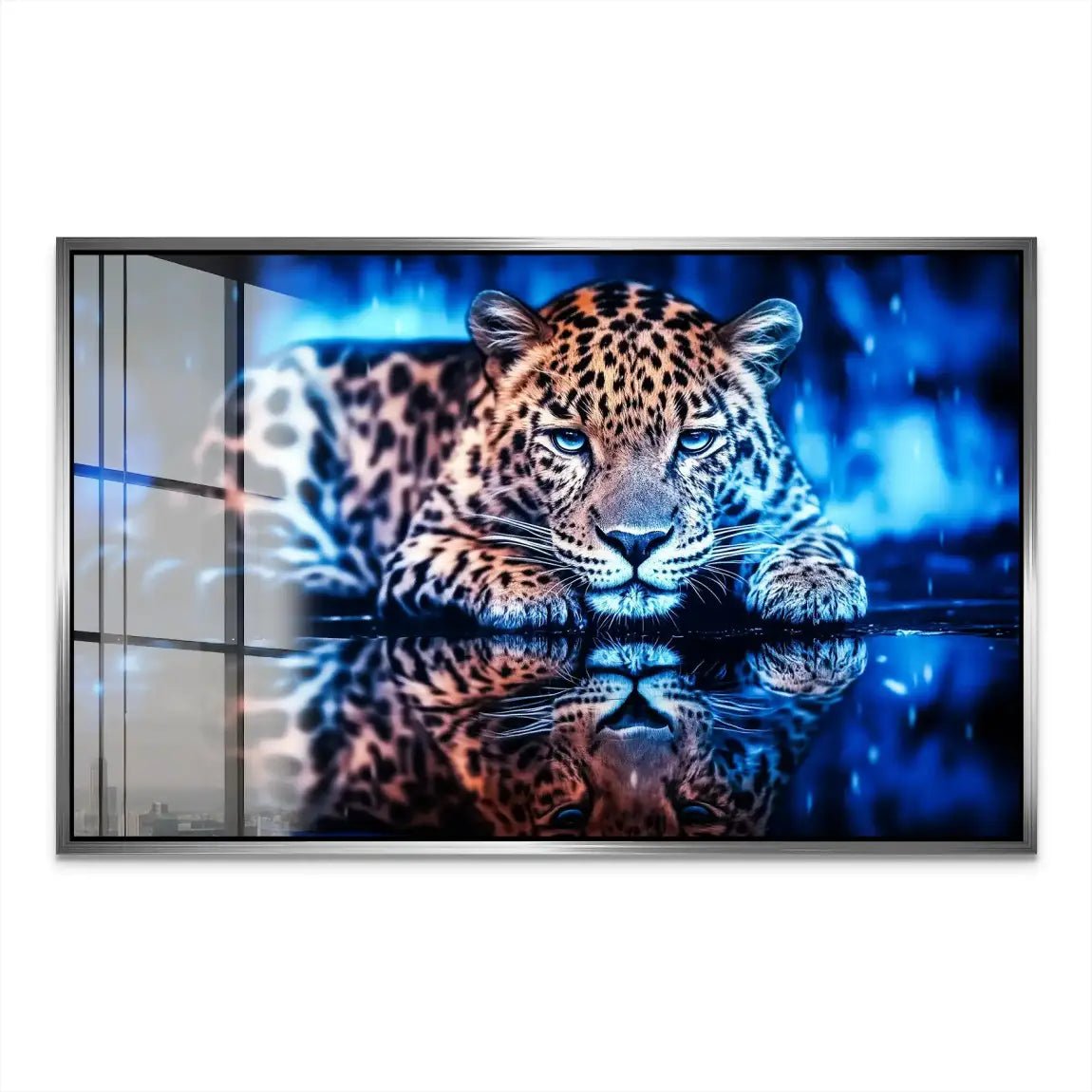 Leopard by Night Acrylglas Bild INGALERIE