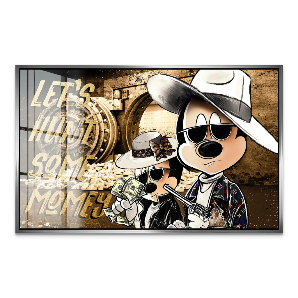 Micky & Minnie Lets Hunt Acrylglas Bild INGALERIE