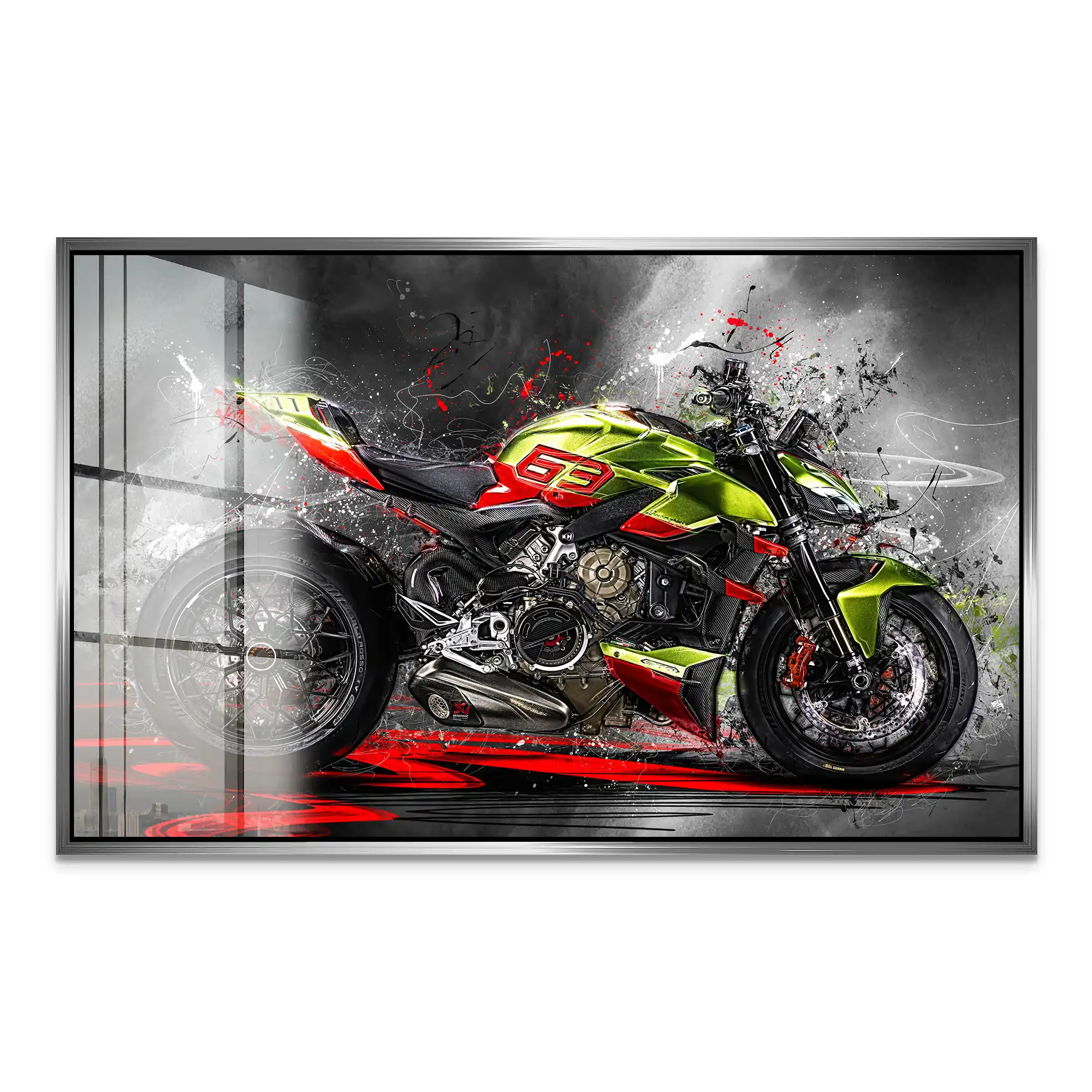 Ducati Streetfighter Lambo Style Acrylglas Bild INGALERIE