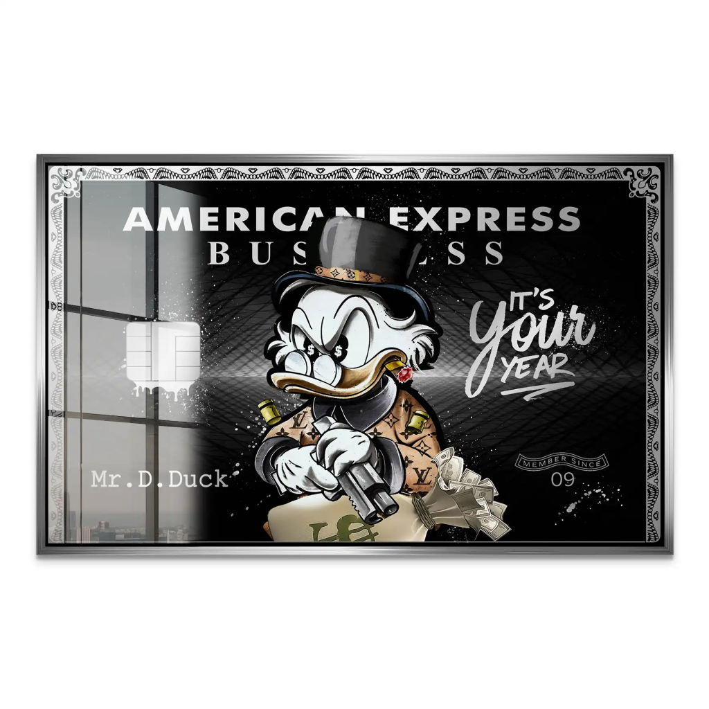 Dagobert Amex Business Silver Edition Acrylglas Bild INGALERIE