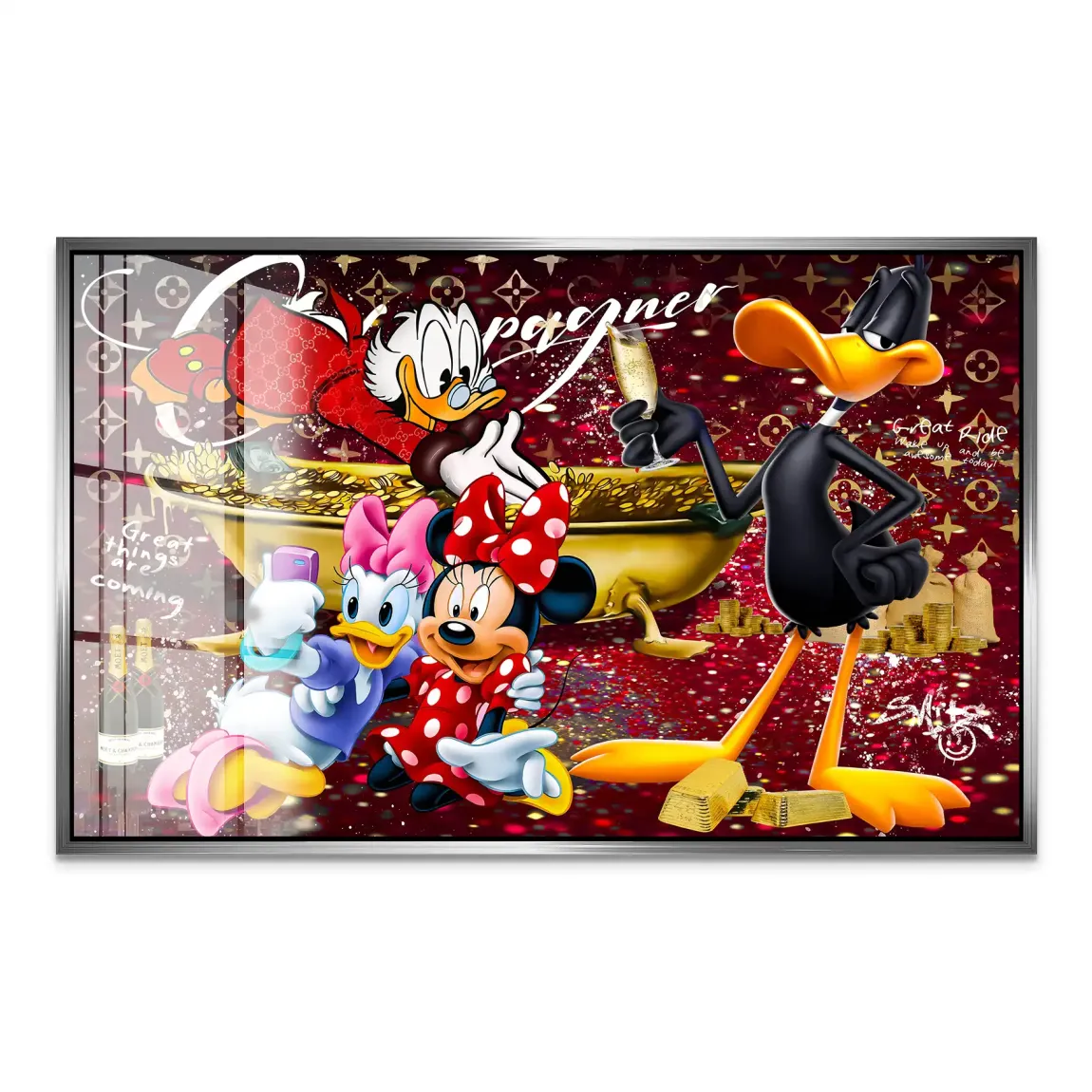 Luxury Duck Party Acrylglas Bild