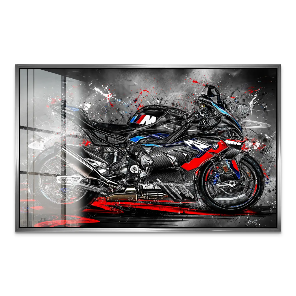 BMW M1000RR Black Acrylglas Bild INGALERIE