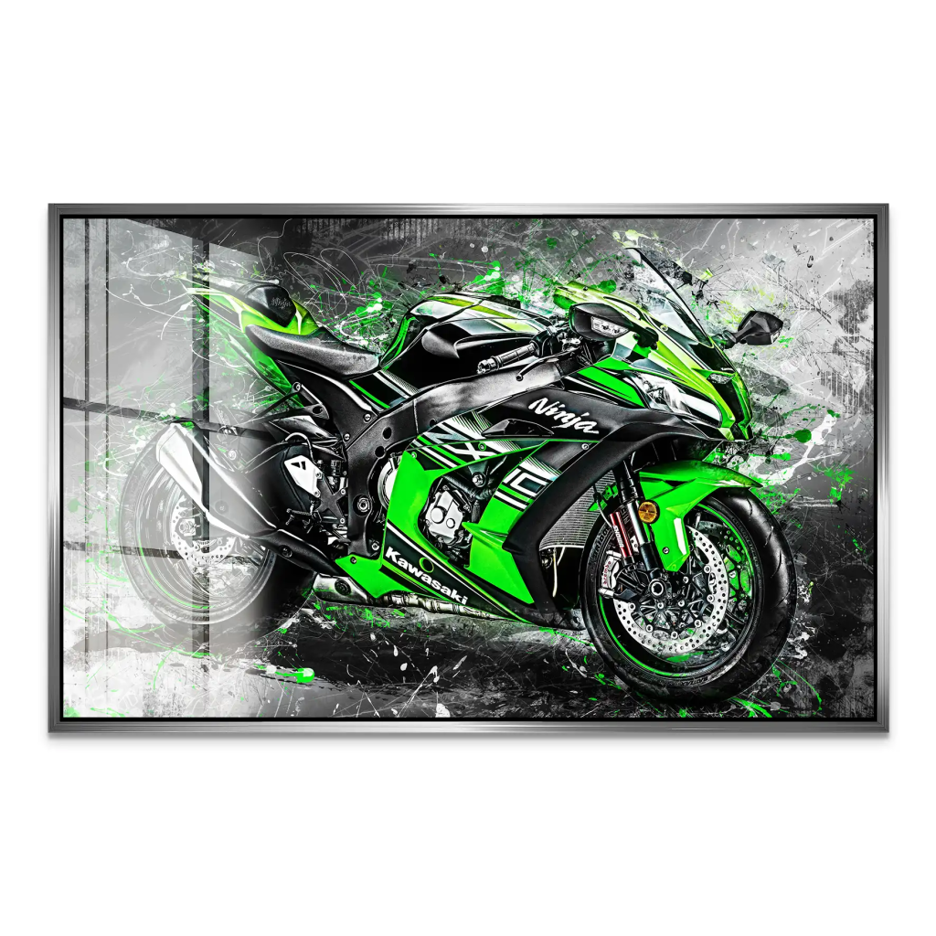 Kawasaki ZX10 Abstrakt Acrylglas Bild INGALERIE