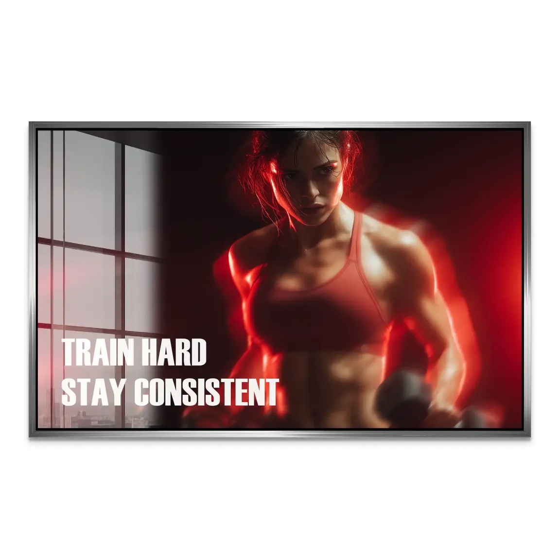 Fitness Motivation Acrylglas Bild