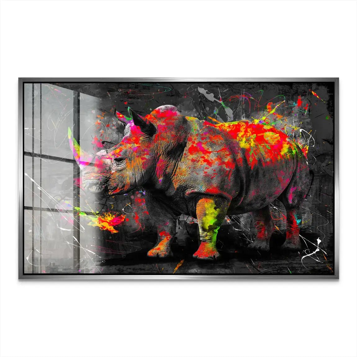 Nashorn Abstrakt Nr.3 Acrylglas Bild INGALERIE