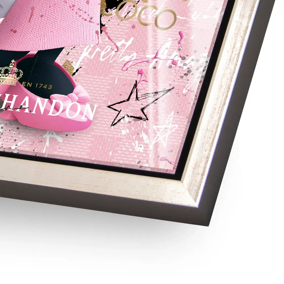 Minnie Maus Rosé Coco Acrylglasbild