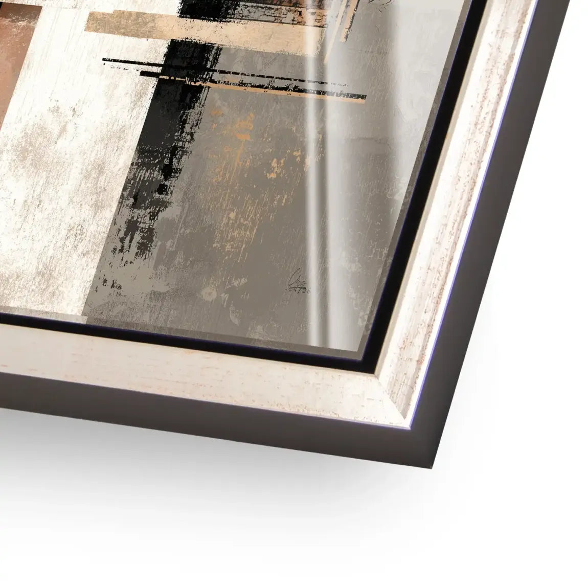 Goldene Geometrie Acrylglasbild