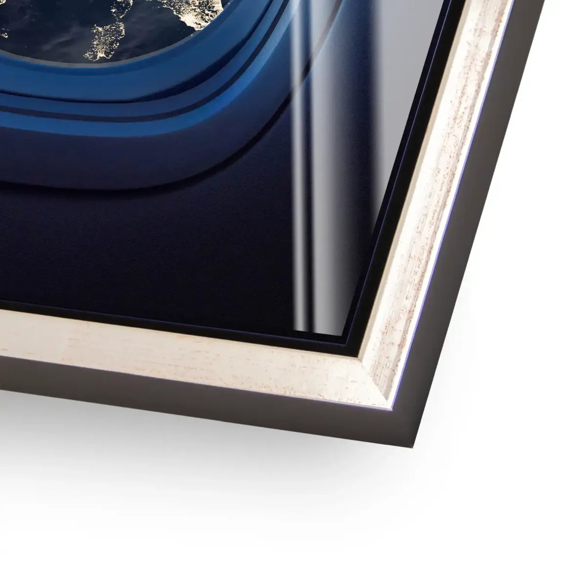 Flugzeugfenster Orbit Acrylglasbild