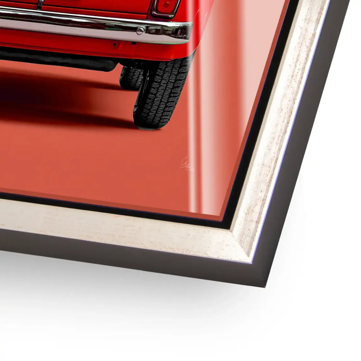 Fiat 500 Rosso Acrylglasbild