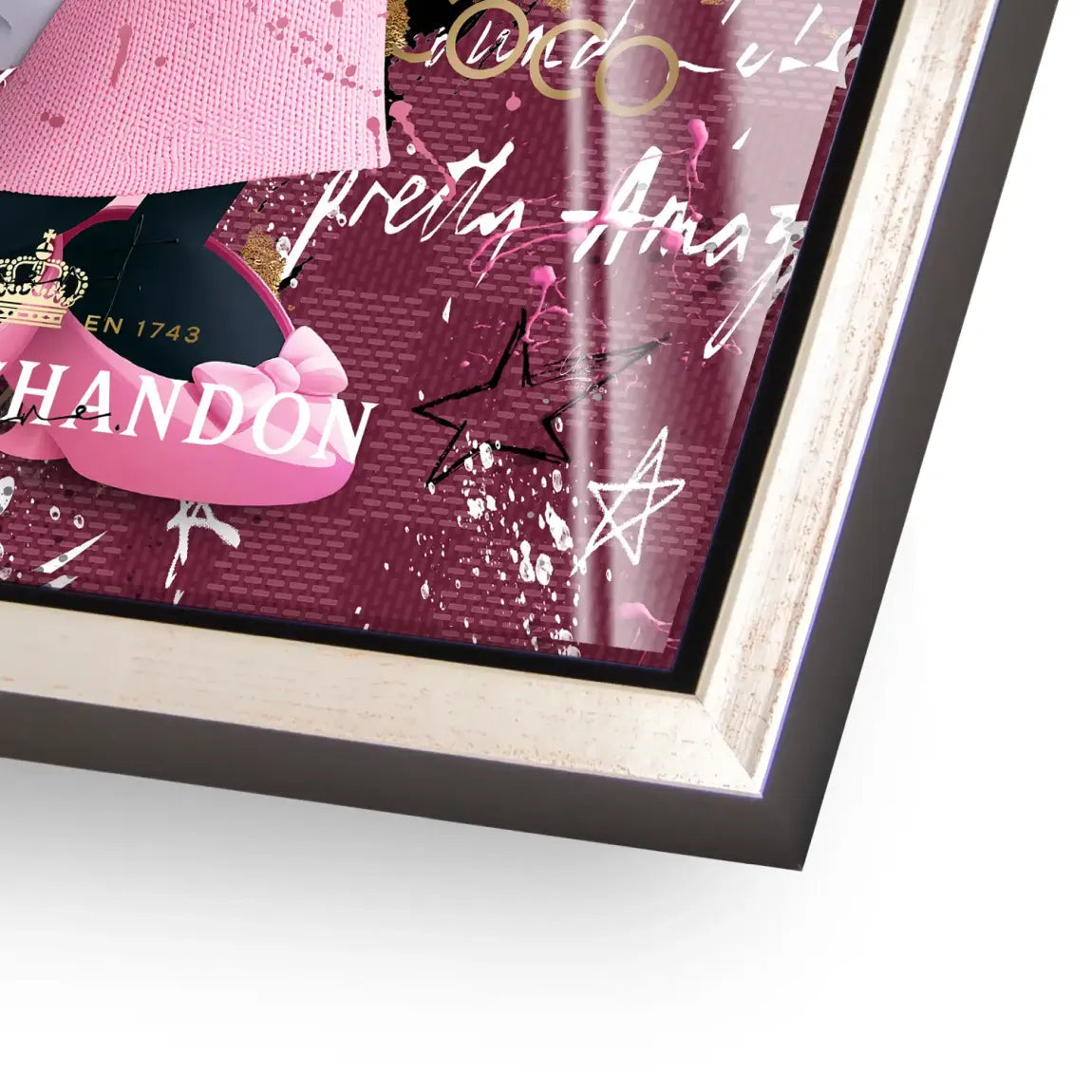 Minnie Maus Glam Chanel Acrylglasbild