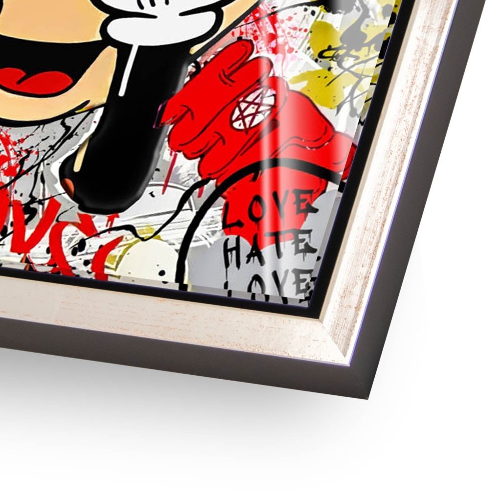 Bad Micky Maus Graffiti Art Acrylglas Bild INGALERIE