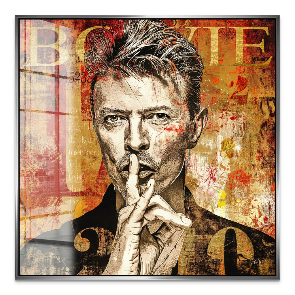 David Bowie Abstrakt Modern Style Acrylglas Bild INGALERIE