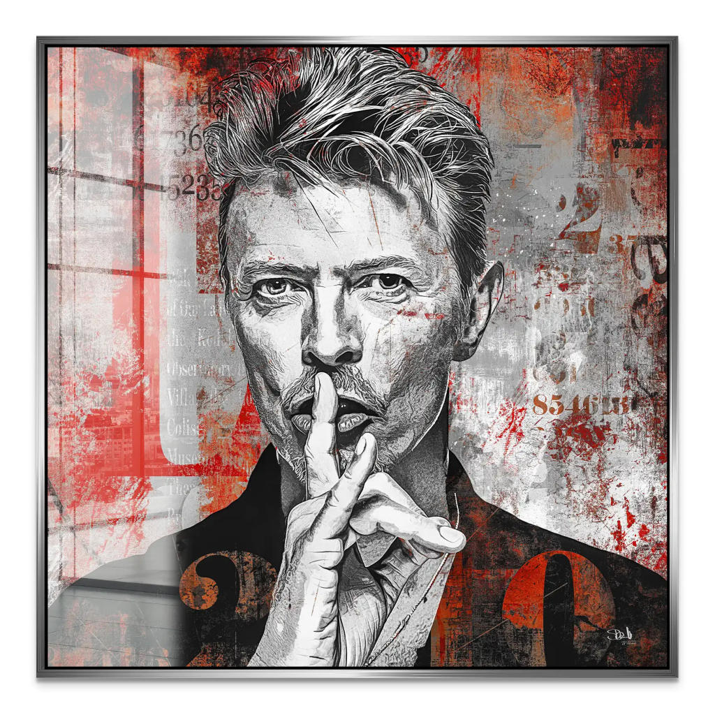 David Bowie Abstrakt Acrylglas Bild INGALERIE