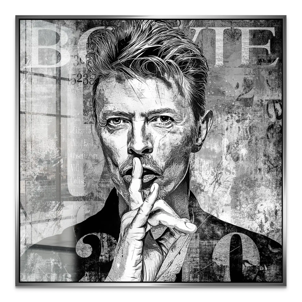 David Bowie Abstrakt Luxury Dark Style Acrylglas Bild INGALERIE