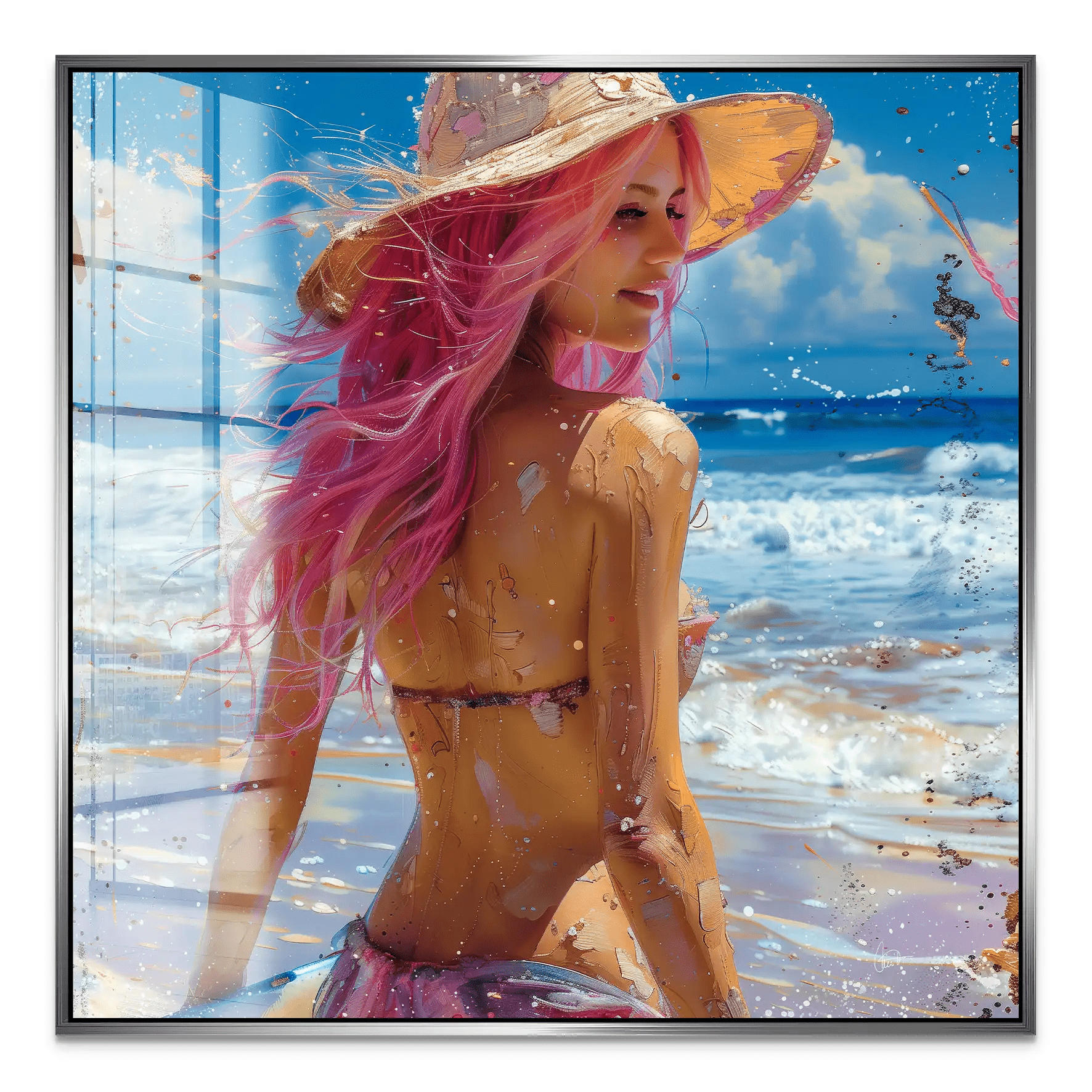 Beach Girl Acrylglas Bild INGALERIE