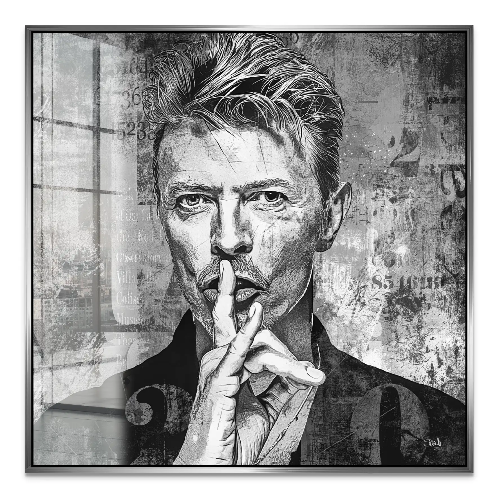 David Bowie Abstrakt Black Style Acrylglas Bild INGALERIE