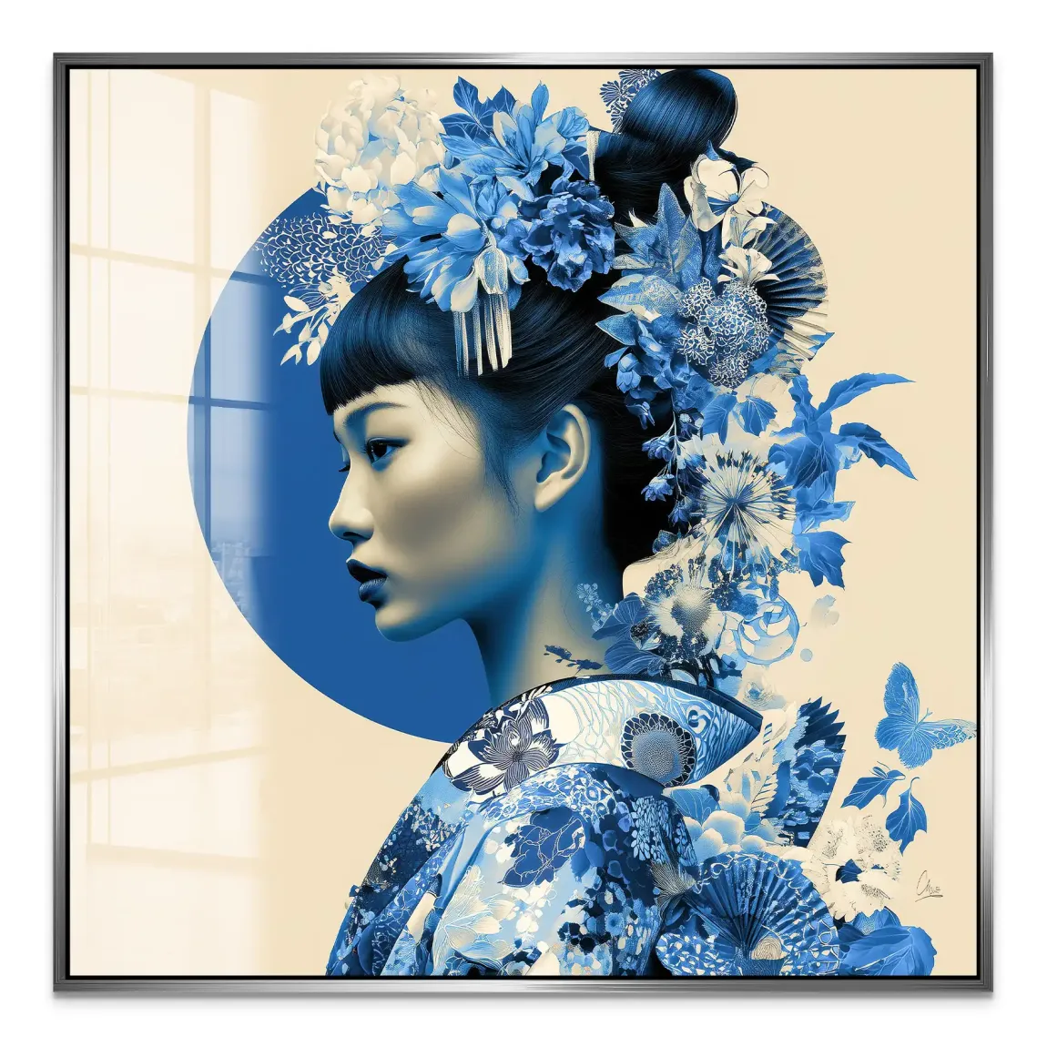 Blue Lotus Geisha Acrylglas Bild
