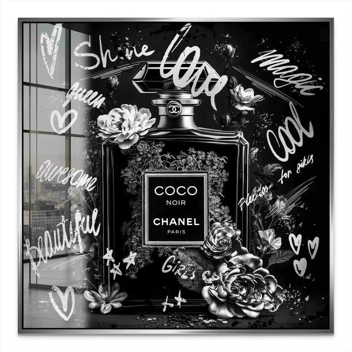 Coco Parfum Black Style Acrylglas Bild INGALERIE