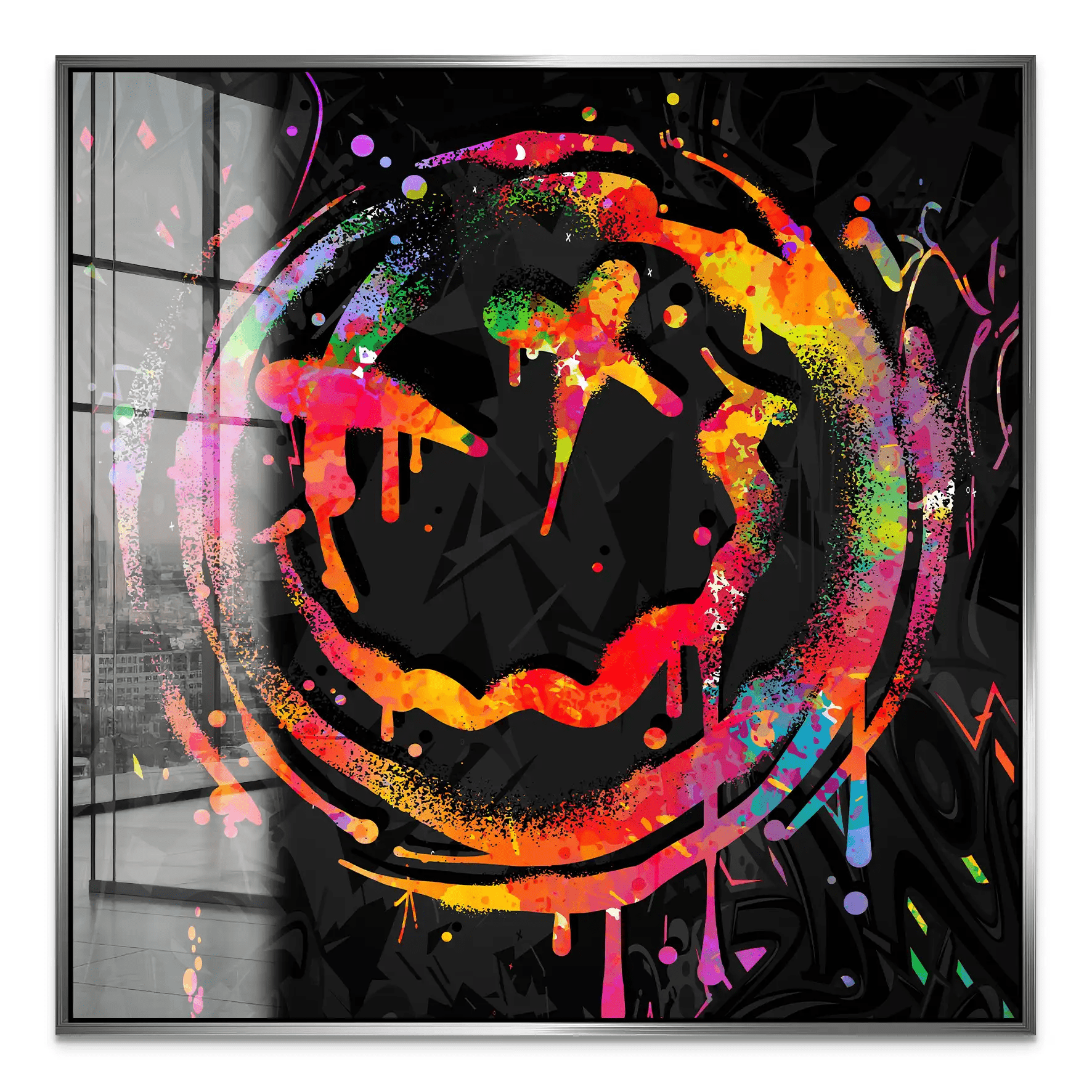 Abstrakt Smiley Acrylglas Bild INGALERIE