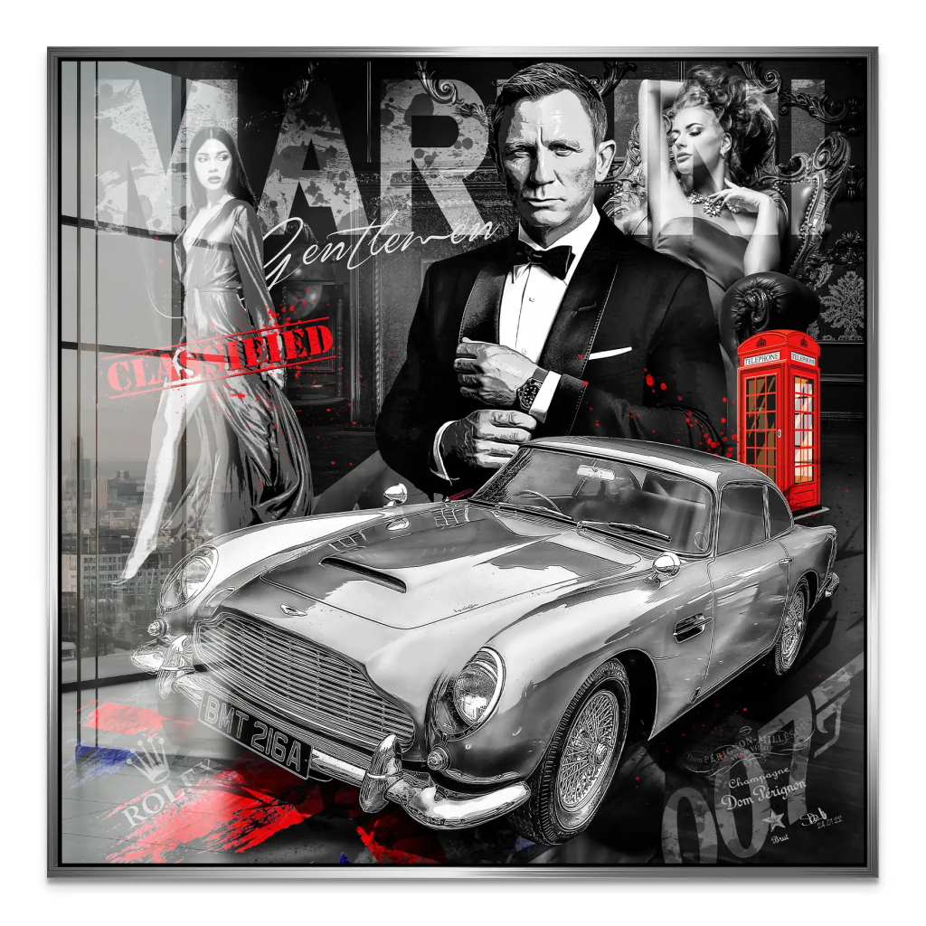 James Bond Black Style Acrylglas Bild INGALERIE