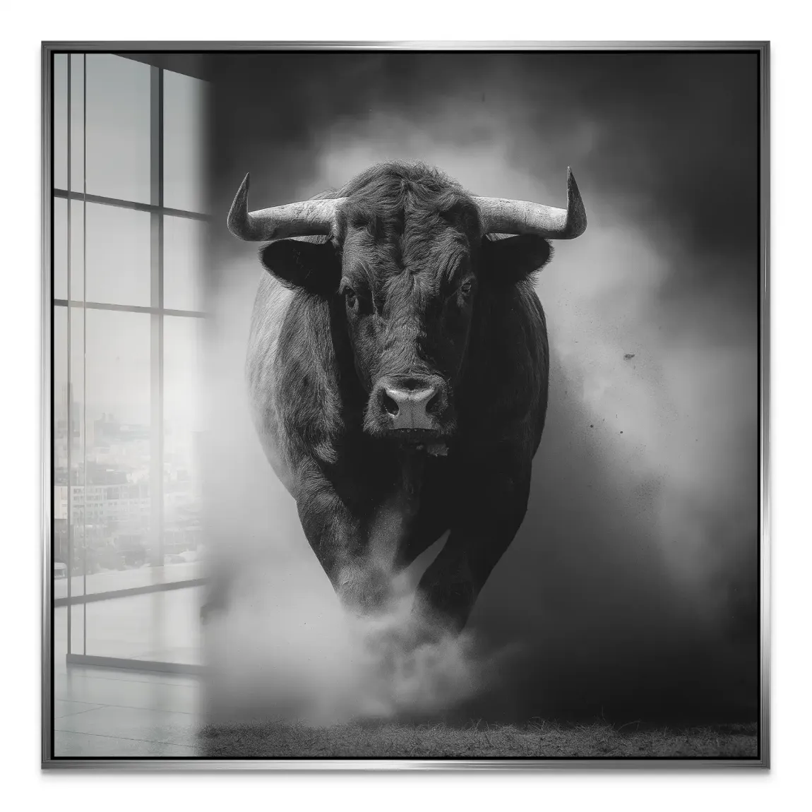 Stier Noir Acrylglasbild