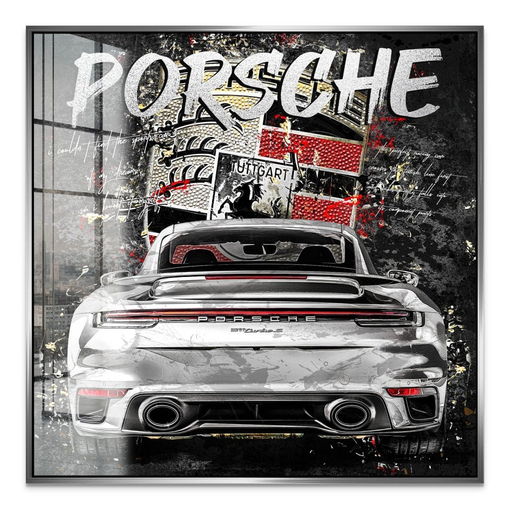 Porsche Turbo Abstrakt Acrylglas Bild INGALERIE