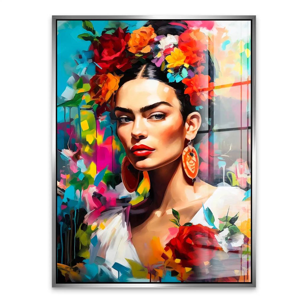 Frida Kahlo Flower Acrylglas Bild INGALERIE